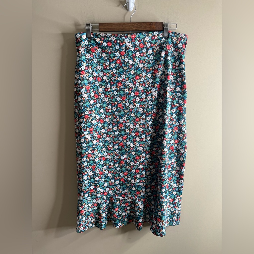 Lands' End Multicolor Floral swim skirt size medium 10/12 - Picture 10 of 11